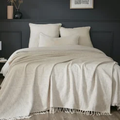 Plaid coton (180 x 220 cm) Sixtine Beige