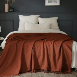 Plaid coton (180 x 220 cm) Sixtine Terracotta