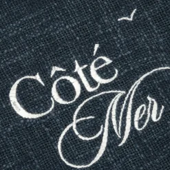 Plaid coton doux (125 x 150 cm) Bordemer Bleu marine