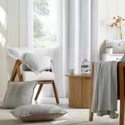 Plaid coton doux (125 x 150 cm) Josephine Gris