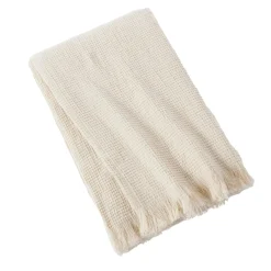 Plaid coton nid d'abeille (130 x 160 cm) Eva Beige