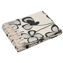 Plaid coton recyclé (125 x 150 cm) Tilda Ecru