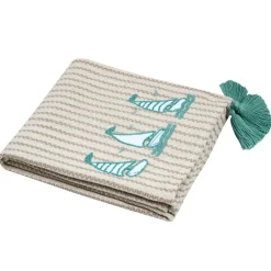 Plaid coton recyclé canapé (125 x 150 cm) Barbade Ecru