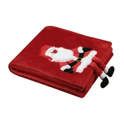 Plaid de Noël (125 x 150 cm) Edgard Père Noël Rouge