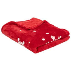 Plaid de Noël (130 x 180 cm) Merry Christmas Rouge