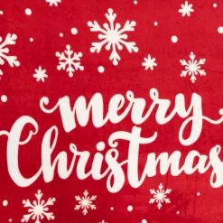 Plaid de Noël (130 x 180 cm) Merry Christmas Rouge