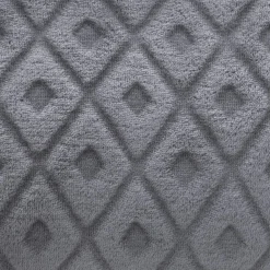 Plaid doux (230 cm) 3D Losange Gris foncé