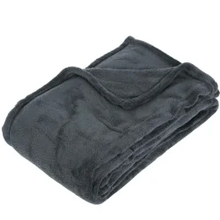 Plaid doux (180 cm) Tendresse Gris anthracite