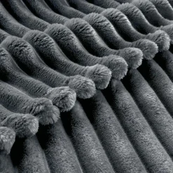 Plaid doux (125 x 150 cm) Dune Gris anthracite