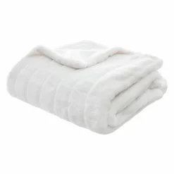 Plaid doux (120 x 160 cm) Manoir Blanc