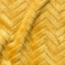 Plaid doux flanelle (125 x 150 cm) Zag Jaune moutarde