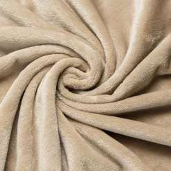 Plaid doux flanelle (125 x 150 cm) Didou Marron glacé