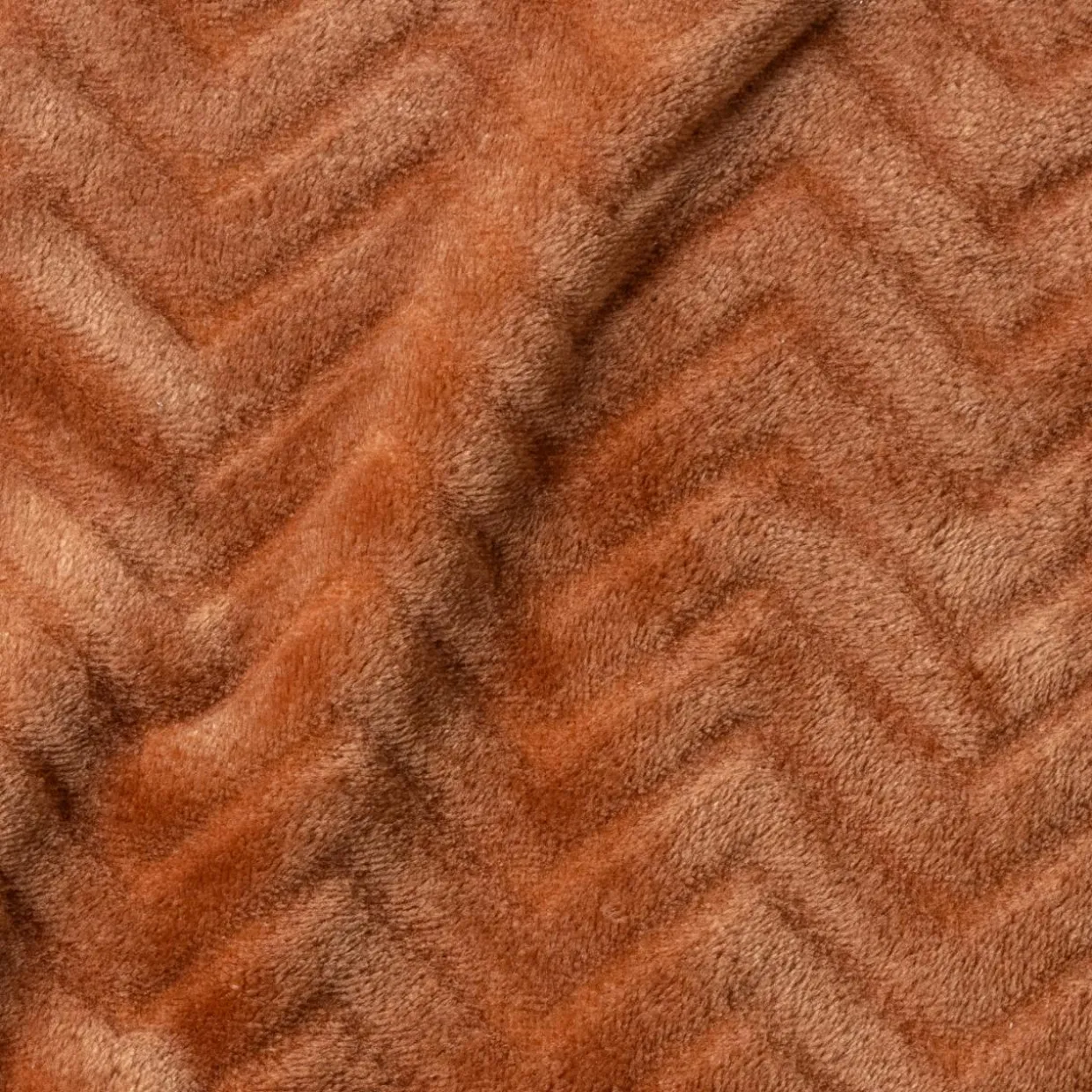 Plaid doux flanelle (180 x 230 cm) Zag Cuivre