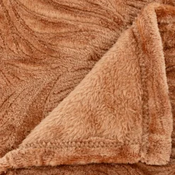 Plaid doux flanelle (180 x 230 cm) Ryo Marron