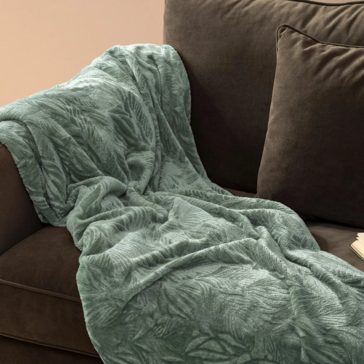 Plaid doux flanelle (125 x 150 cm) Ryo Bleu