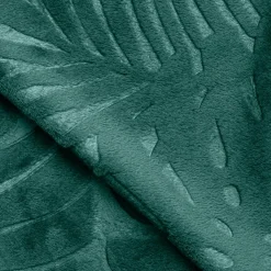 Plaid doux flanelle (130 x 180 cm) Flore Vert