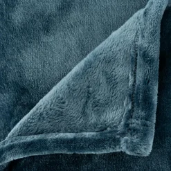 Plaid doux flanelle (180 x 230 cm) Cuddly Bleu foncé