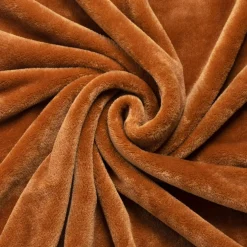 Plaid doux flanelle (130 x 180 cm) Didou Cuivre