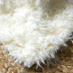 Plaid fausse fourrure (130 x 160 cm) Caline Blanc cassé