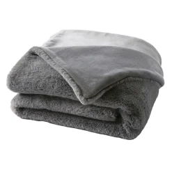 Plaid fausse fourrure (140 x 200 cm) Finn Gris anthracite