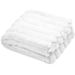 Plaid fausse fourrure (130 x 160 cm) Polary Blanc