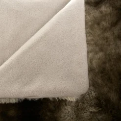 Plaid fausse fourrure (120 x 160 cm) Grizzly Beige