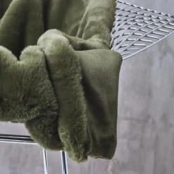 Plaid fausse fourrure (140 x 200 cm) Finn Vert kaki