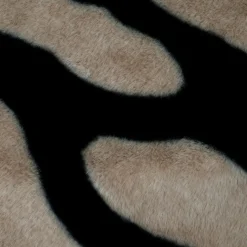 Plaid fausse fourrure zèbre (130 x 160 cm) Fauves Taupe