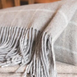 Plaid laine et cachemire (140 x 200 cm) Camille Gris
