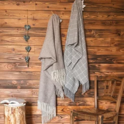 Plaid laine et cachemire (140 x 200 cm) Côme Beige