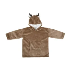 Plaid poncho enfant (60 x 95 cm) Gabin Marron