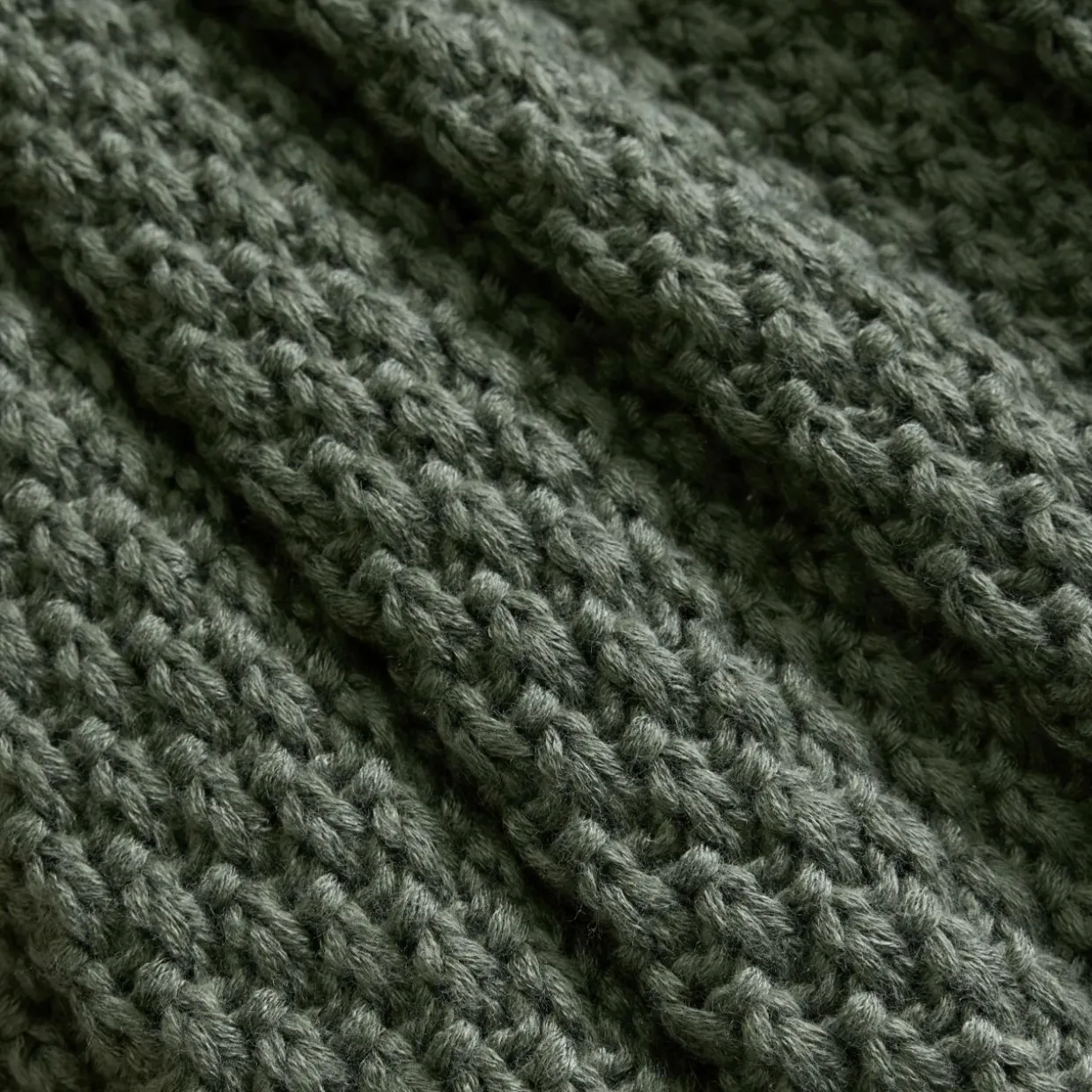 Plaid tricot (125 x 150 cm) Tessa Vert kaki