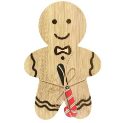 Planche à découper en bois et couteau Pain d'épices Naturel