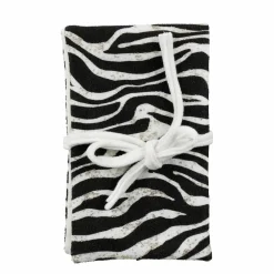 Pochette à bijoux de voyage (26 x 27 cm) Zèbre Noir