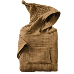 Poncho de bain enfant gaze de coton 6/10 ans Gaïa Camel