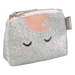 Porte monnaie paillettes enfant (11 cm) Licorne Argent