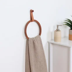 Porte serviette adhésif arrondi (D21 cm) Season Color Caramel