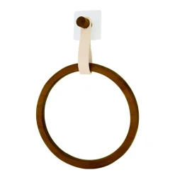 Porte serviette adhésif arrondi (D21 cm) Season Color Beige