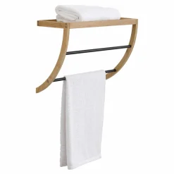 Porte serviette mural (45 x H34 cm) Bambou Noir