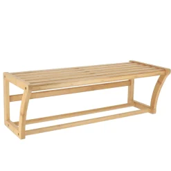 Porte serviette mural bambou (60 x H20 cm) Harmonie Naturel