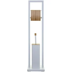 Porte-papier toilettes et brosse WC Natureo Blanc