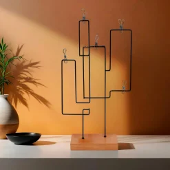 Porte-photo à poser 5 photos (H45 cm) Cactus Noir