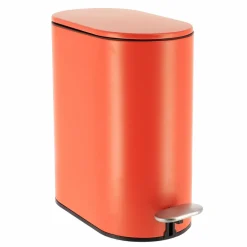 Poubelle à pédale avec frein de chute Black Line Terre de sienne