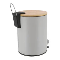 Poubelle à pédale avec frein de chute Timeless Gris clair