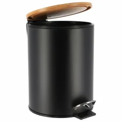 Poubelle à pédale avec frein de chute Timeless Noir