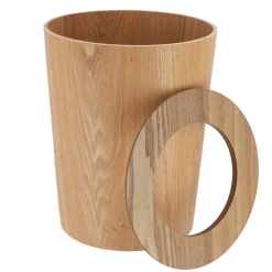 Poubelle salle de bain façon chêne Scandi Beige