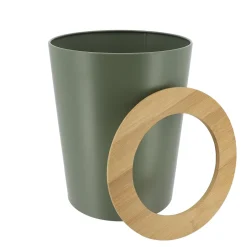 Poubelle salle de bain 5L Purebamboo Vert kaki