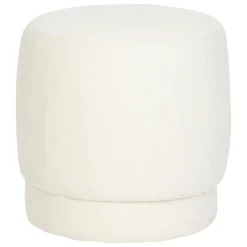 Pouf bouclette (D39 cm) Améa Blanc