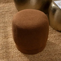 Pouf bouclette (D39 cm) Améa Orange