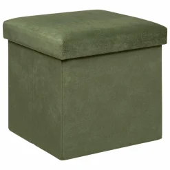 Pouf de rangement (H38 cm) Lilou Vert kaki